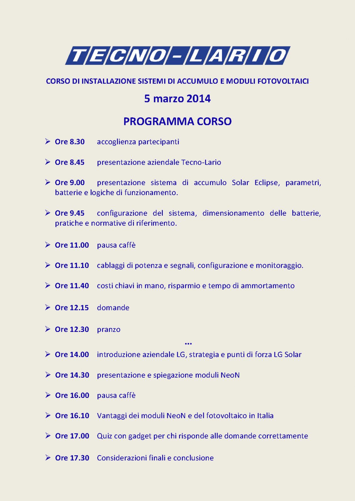 Programma corso